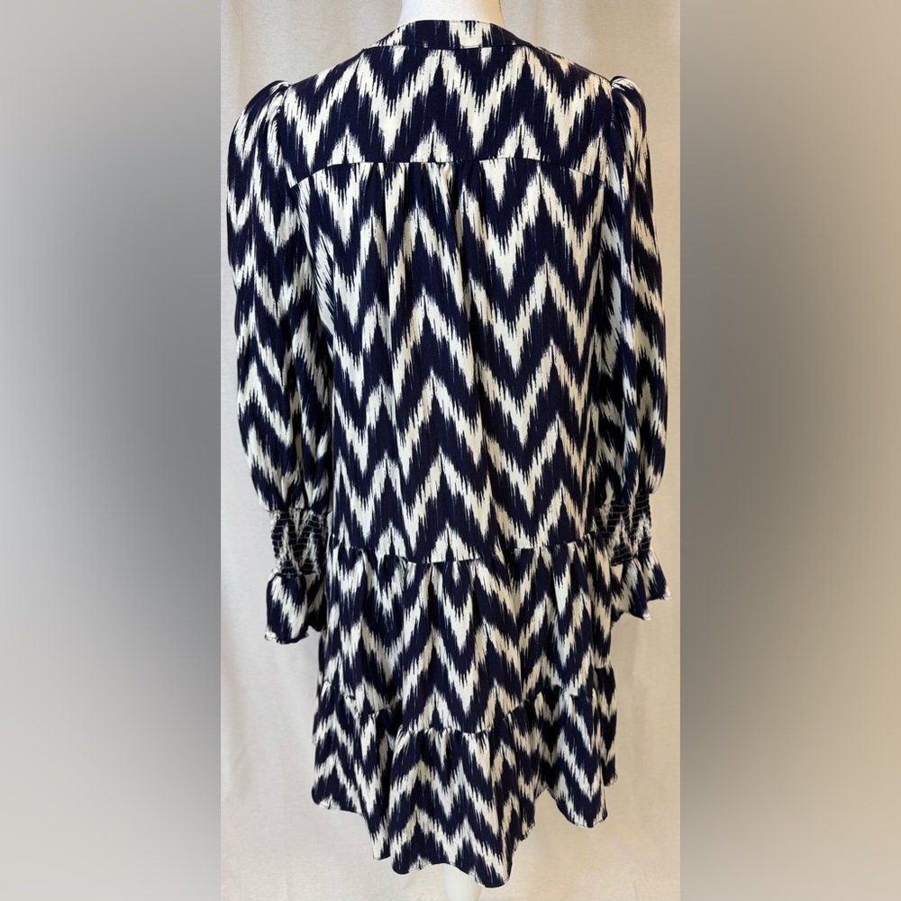 Tuckernuck Pomander Place Navy Ikat Kenzo Dress Small - Picture 6 of 12